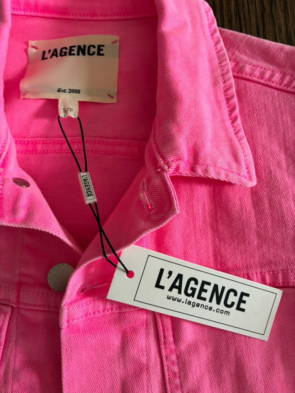 L’Agence NWT Jacket, Janelle Jean Jacket in bright Pink! 🩷🌸🩷 - Picture 4 of 12